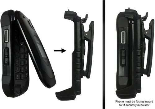 Vista 8 de Funda con clip compatible con Kyocera DuraXV Extreme E4810 Verizon, DuraXE Epic para AT&T E4830 y E4830NC, ajuste seguro, cierre de liberación