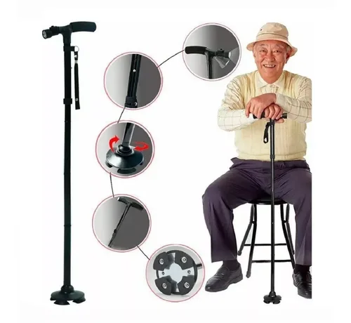 Vista 4 de Baston Extendible Linterna Led Base Articulada