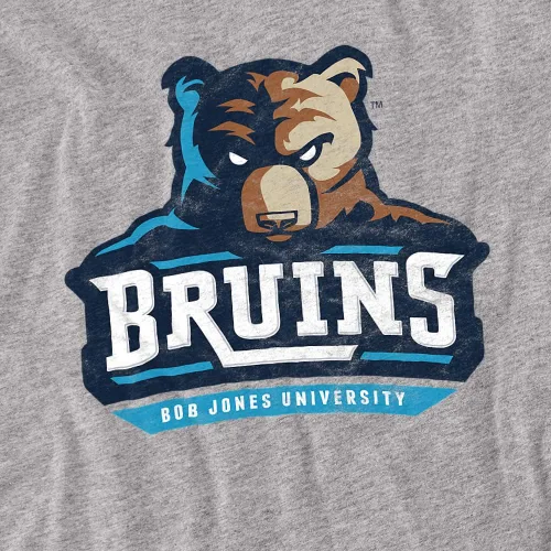 Vista 2 de Bob Jones University Official Distressed Primary Logo Unisex Adult T Shirt
