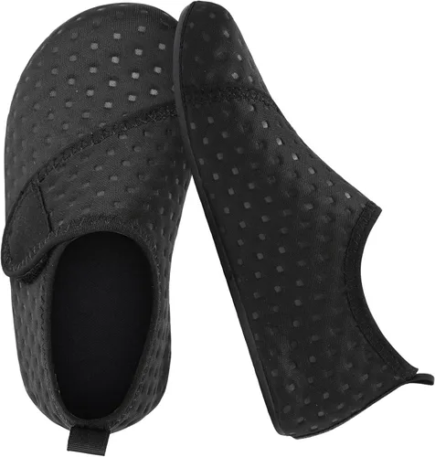 Vista 2 de Scurtain - Zapatos acuáticos para niños, calcetines acuáticos de secado rápido con sensación de pies descalzos para niños, niñas y bebés con suela