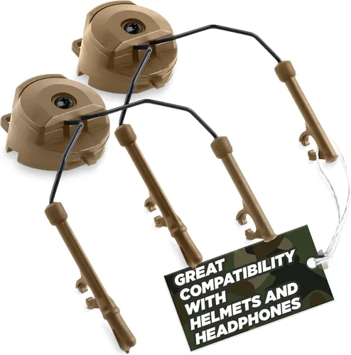 Vista 10 de Adaptador de riel ARC para auriculares tácticos – Compatible con Peltor Comtac II/III, Earmor M31/M32, Sordin – Se ajusta a cascos FAST, MICH, EXFIL