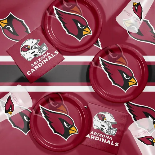 Vista 5 de Trendware Arizona Cardinals - Platos de papel, 24