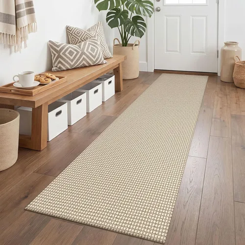 Vista 284 de KOZYFLY - Tapete para puerta de interior, lavable, pequeña, antideslizante, con respaldo de goma, felpudo de algodón para el hogar, color negro