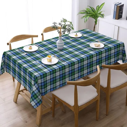 Vista 2 de Mantel rectangular, vestido de Clan MacNeil a cuadros azul y verde, resistente a cuadros, lavable, mantel decorativo para comedor, interior y 7