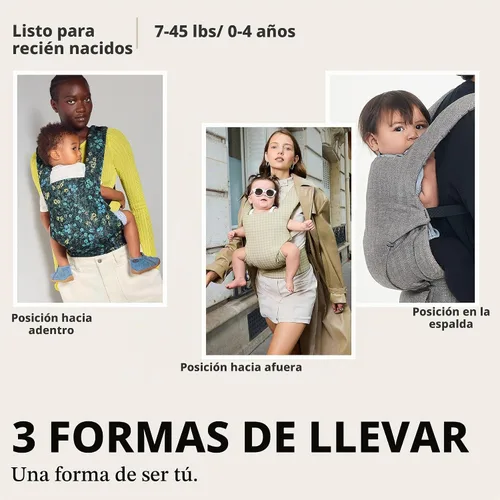 Vista 8 de Tula Explore - Portabebés de lino para recién nacidos y niños pequeños Ceniza