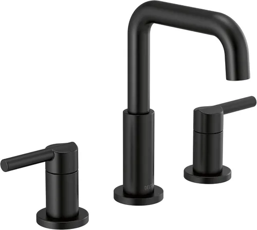 Vista 13 de Delta Nicoli - Grifo de baño de oro cepillado con rociador, grifo de fregadero de baño de 8 pulgadas con 3 agujeros y rociador extraíble, desagüe