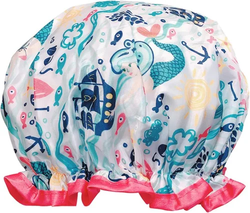 Vista 9 de allydrew Gorros de ducha impermeables reutilizables para cabello largo, cerezas