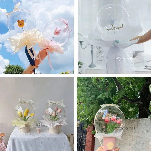 Vista 8 de Máquina de rellenar globos, expansor de globos para regalo de San Valentín, ramo de osos de peluche de rosas, decoración de boda, cumpleaños