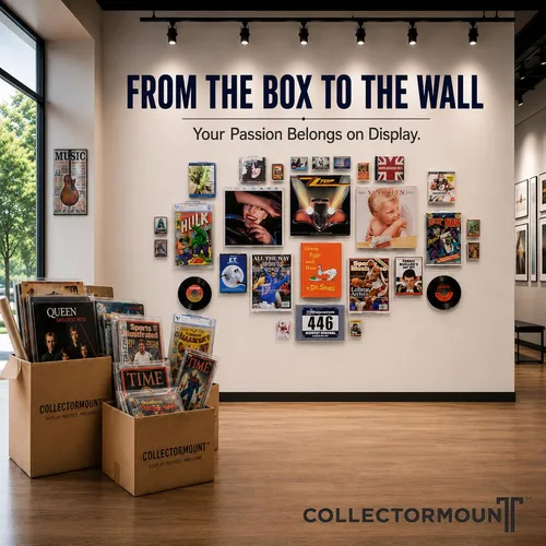 Vista 3 de CollectorMount Soporte para cómic, 5 unidades, soporte para cómics o exhibición de montaje en pared, invisible y ajustable Patented Adjustable