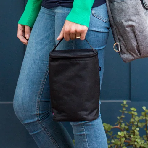 Vista 7 de J.L. Childress TwoCOOL Bolsa de viaje para enfriar leche materna, bolsa de almacenamiento aislada para biberones, paquete organizador portátil