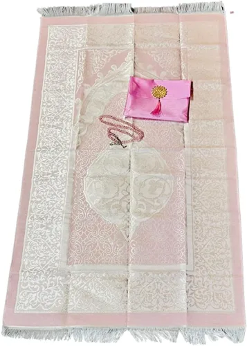 Vista 9 de Tapete de oración islámica, alfombra de oración turca con bolsa y sellado de adornos, alfombrilla de oración portátil con práctica bolsa