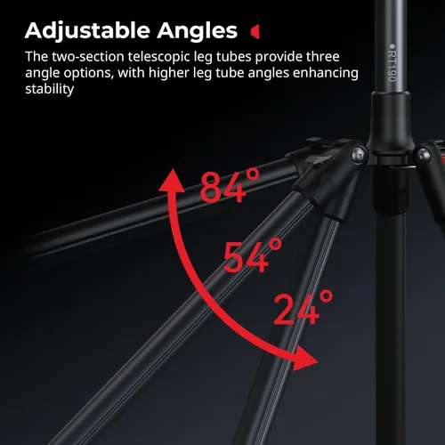 Vista 5 de SMALLRIG Soporte de luz ajustable para fotografía de 74.8 pulgadas/6.23 pies, carga máxima de 8.8 libras, soporte de trípode de iluminación compacto
