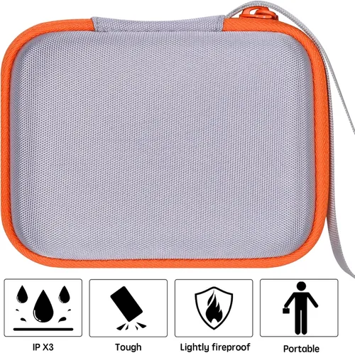 Vista 7 de co2CREA Carcasa rígida compatible con Bushnell Golf Wingman Mini GPS Speaker (blanco/naranja)
