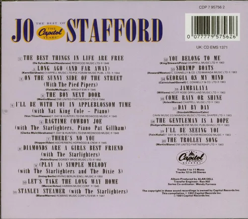 Vista 2 de Jo Stafford Capitol Años