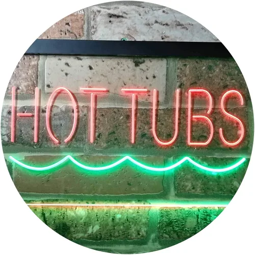 Vista 14 de ADVPRO Hot Tubs Supply Dual Color LED Neon Sign Blue & Red 12" x 8.5" st6s32-i3375-br