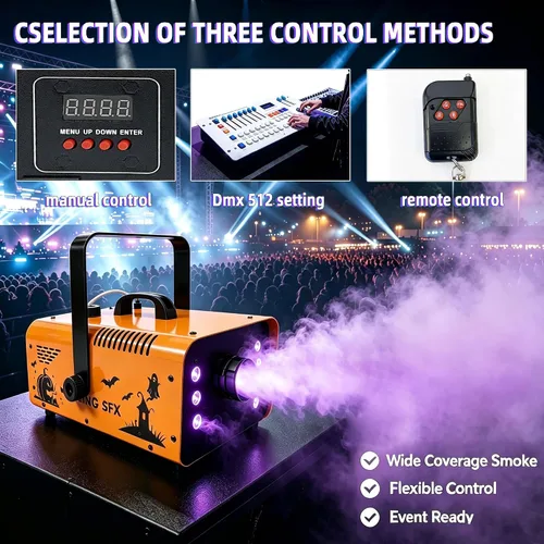 Vista 7 de Máquina de niebla de 1500 W para interiores y exteriores, máquina de humo