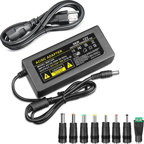Vista 8 de Fuente de alimentación de 12 V 7 A 84 W Adaptador de CA/CC CA 100-240V a CC 12 voltios 7Amp Convertidor de transformador de potencia de conmutación