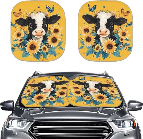 Vista 26 de Parasol para parabrisas de automóvil con estampado de playa tropical, protección universal para proteger el interior del automóvil, bloquea
