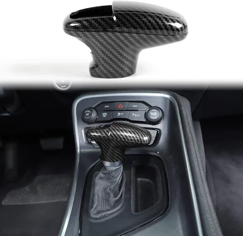 Vista 9 de Voodonala Para Challenger Charger ABS Perillas de palanca de cambios para Dodge Challenger Charger Accesorios 2018-2022 Durango Blue 3 piezas