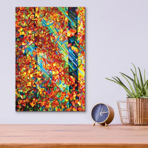 Vista 8 de Epic Art 'Beaming' de Mandy Budan, arte de pared de vidrio acrílico, 12"x16