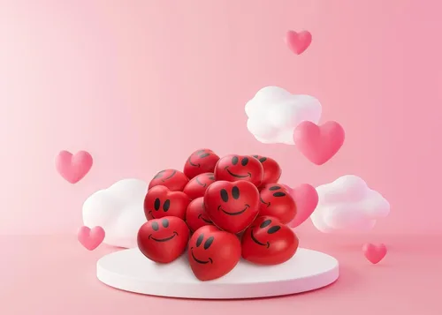 Vista 2 de Neliblu Juego de 12 bolas de estrés con forma de corazón – Bolas de estrés de San Valentín de 3 pulgadas – Bolas de espuma de corazón blando rojas