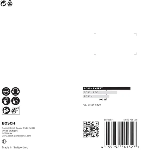 Vista 4 de Bosch Professional 5x Expert C470 - Papel de lija (Ø 4.528 in, grano 40, accesorios para lijadora orbital)