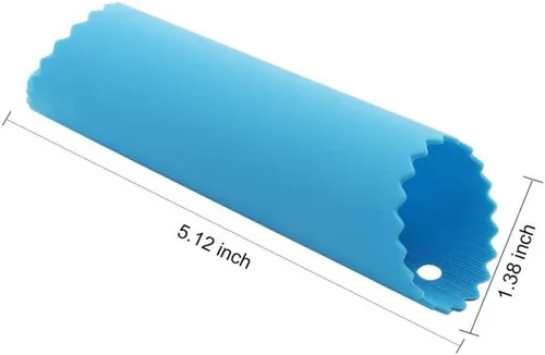 Vista 2 de Rodillos de tubo pelador de ajo de silicona, removedor de piel, rodillo de ajo para herramientas útiles de cocina (azul, verde)