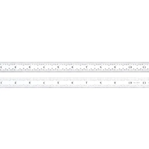 Vista 25 de Starrett Regla de acero totalmente flexible con acabado cromado satinado, lectura rápida y graduación en pulgadas, graduación 3R, 6 pulgadas