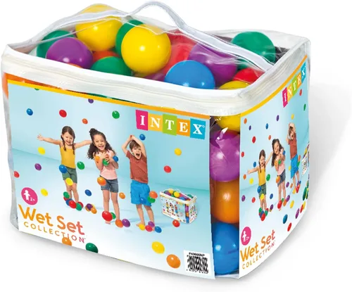 Vista 4 de 100 bolas de plástico multicolores Intex 3 1/8 pulgadas Fun Ballz, para edades 2 ó +