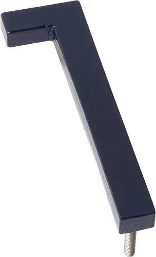 Vista 7 de Montague Metal Products MHN-12-F-NY1-4 Números flotantes modernos de aluminio cepillado sólido, 12 pulgadas, azul marino con recubrimiento en polvo