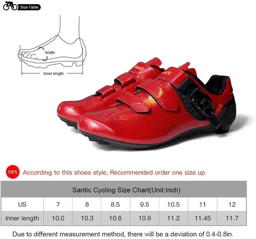 Vista 3 de Santic Zapatos de ciclismo unisex para interiores y ciclistas, adecuados para look Delta y Peleton
