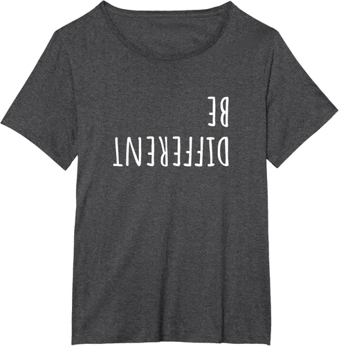 Vista 4 de Camiseta para mujer Ser Diferentes Divertidas Sarcastic Backwards Slogan Adolescentes Girls