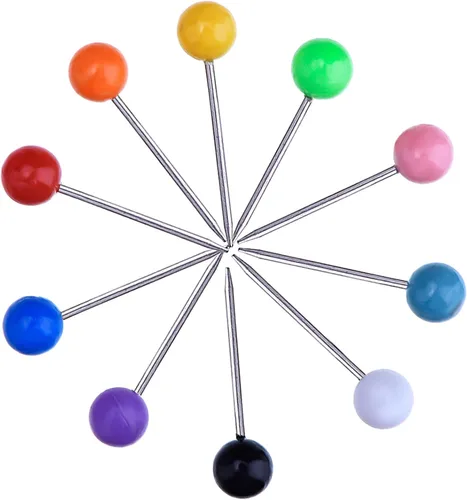 Vista 3 de Outus 500 tachuelas de plástico con puntas de acero (colores clásicos, 1/5 pulgadas)