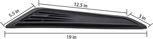Vista 2 de KUAFU Cubiertas de ventilación para capó, panel decorativo de entrada de aire, 2 piezas, color negro, compatible con Chevy Camaro 1LT 2LT RS