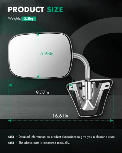 Vista 3 de SCITOO Espejos laterales para Chevy Blazer Suburban 1973-1991 Pickup Truck 1988-1991 Pickup Truck 1988-1991/para GMC Truck lado del conductor