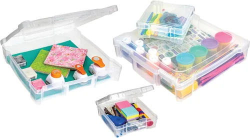 Vista 12 de ArtBin 6913ZZ Organizador portátil de arte y manualidades de 12 x 12 pulgadas con asa, paquete de 3, [3] cajas de almacenamiento de plástico