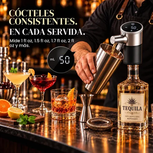 Vista 3 de Dispensador eléctrico de licor y vino 6 en 1 con aireador