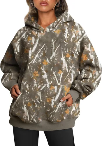 Vista 197 de Trendy Queen - Sudaderas extragrandes con capucha para mujer, suéteres de manga larga, sin botones, de vellón, de otoño, ropa de invierno