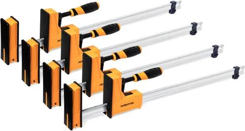 Vista 9 de POWERTEC 71368 Abrazaderas paralelas de 24 pulgadas para carpintería Abrazadera de 90 grados de barra de acero resistente con herramienta