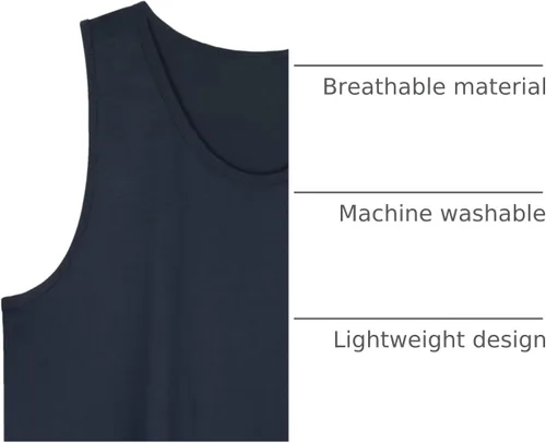 Vista 55 de Allsense Camiseta sin mangas para hombre – Camisa casual ligera