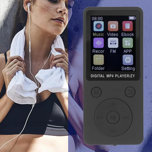 Vista 7 de Reproductor de MP3, reproductor de MP3 para niños con BT5.0, calidad de audio sin pérdida de alta fidelidad, reproductor de música de 1.8 pulgadas