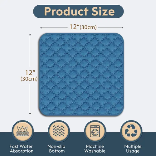 Vista 2 de FunFurry Forro lavable para jaula de conejillo de indias, paquete de 4 almohadillas reutilizables y lavables, ropa de cama impermeable