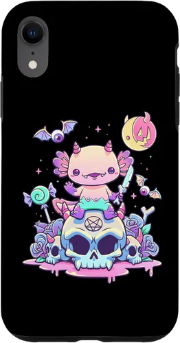 Vista 25 de Pastel Goth Axolotl Creepy Gothic Kawaii Anime Aesthetic Case for iPhone 16