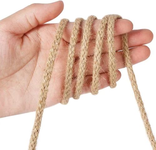 Vista 3 de Tenn Well Cordel de yute de 0.197 in, cuerda natural trenzada de 100 pies, cordel grueso para manualidades, envoltura de regalos, jardinería