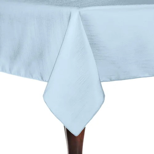 Vista 5 de ULTIMATE TEXTILE Majestic - Mantel cuadrado reversible Shantung Satin (59.8 x 59.8 in), color azul turquesa