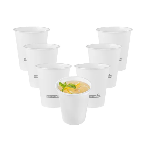 Vista 19 de Restaurantware -Bev Tek Vasos de plástico de 12 onzas, 100 vasos desechables para bebidas – Las tapas se venden por separado, sirven bebidas Negro