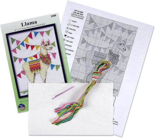 Vista 3 de Design Works Crafts - Kit de punto de cruz, 5 x 7 pulgadas, diseño de llama, ninguno