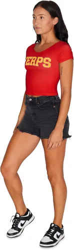 Vista 158 de Lojobands Camiseta corta ajustada para mujer, hecha en Estados Unidos, talla única
