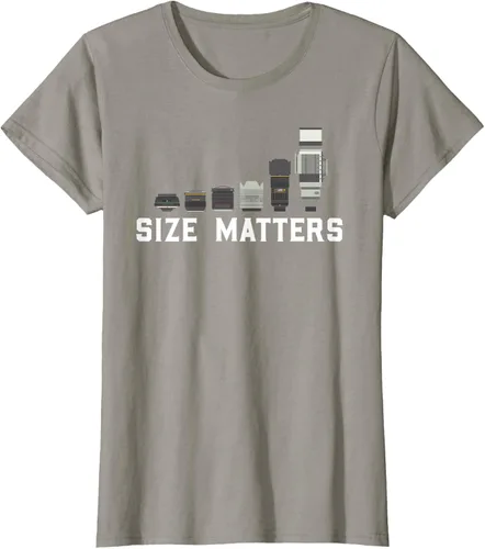 Vista 15 de Photography Camera Lens Size Matter Photographer Shutterbug Camiseta Negro
