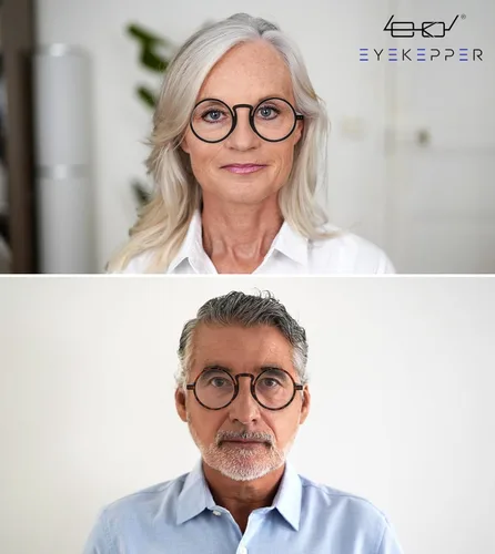 Vista 2 de Eyekepper Paquete de 4 Gafas de Lectura Redondas de Gran Tamaño (2 Pares Negros y 2 Pares Carey) para Hombres y Mujeres Lectores Retro +1.00